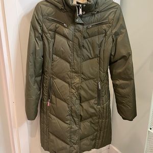 Michael Kors Long Army Green Puffer